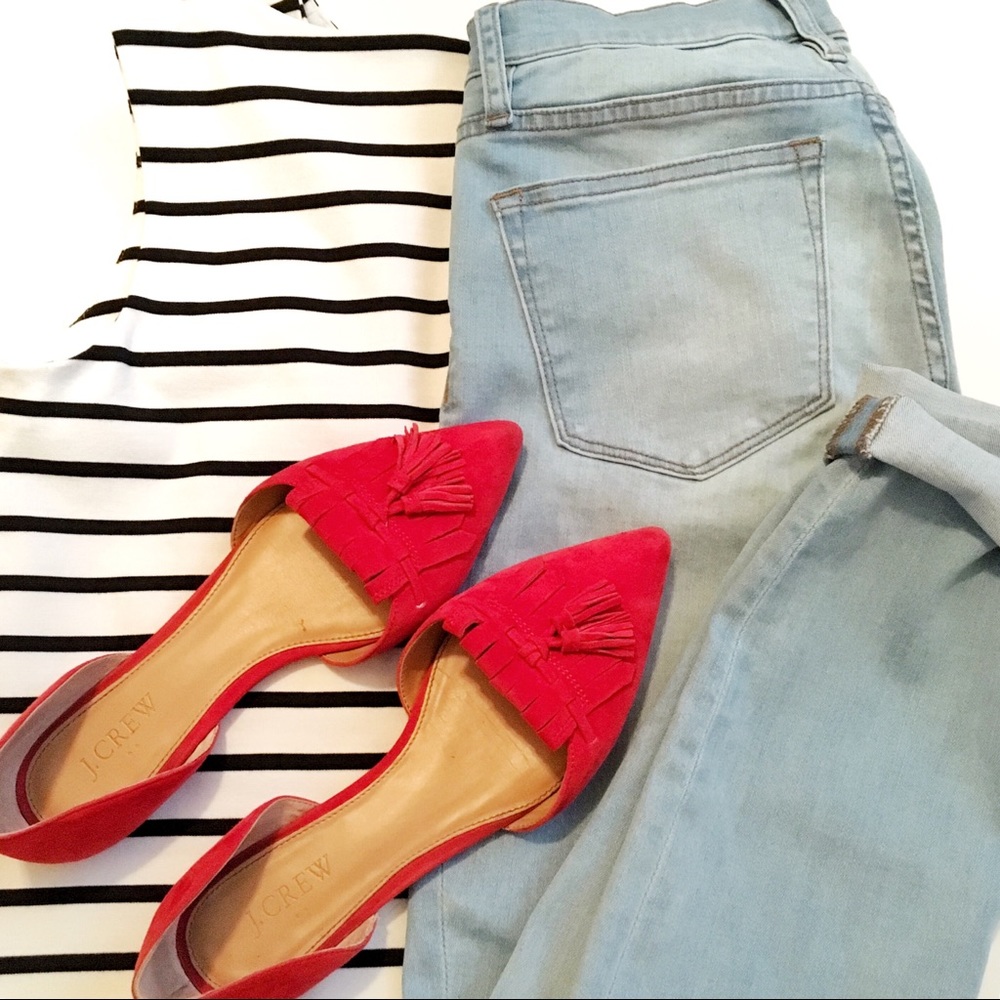 J. Crew 8” Toothpick Light Wash Jeans